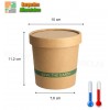 Pots glace ou soupe brun 45 cl avec couvercle