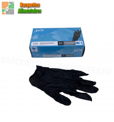 100 gants nitrile bleu - Taille M, jetables, non poudrés, bords ourlés