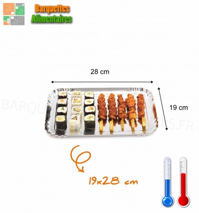 PLATEAUX TRAITEUR CARTON 19X28 CM