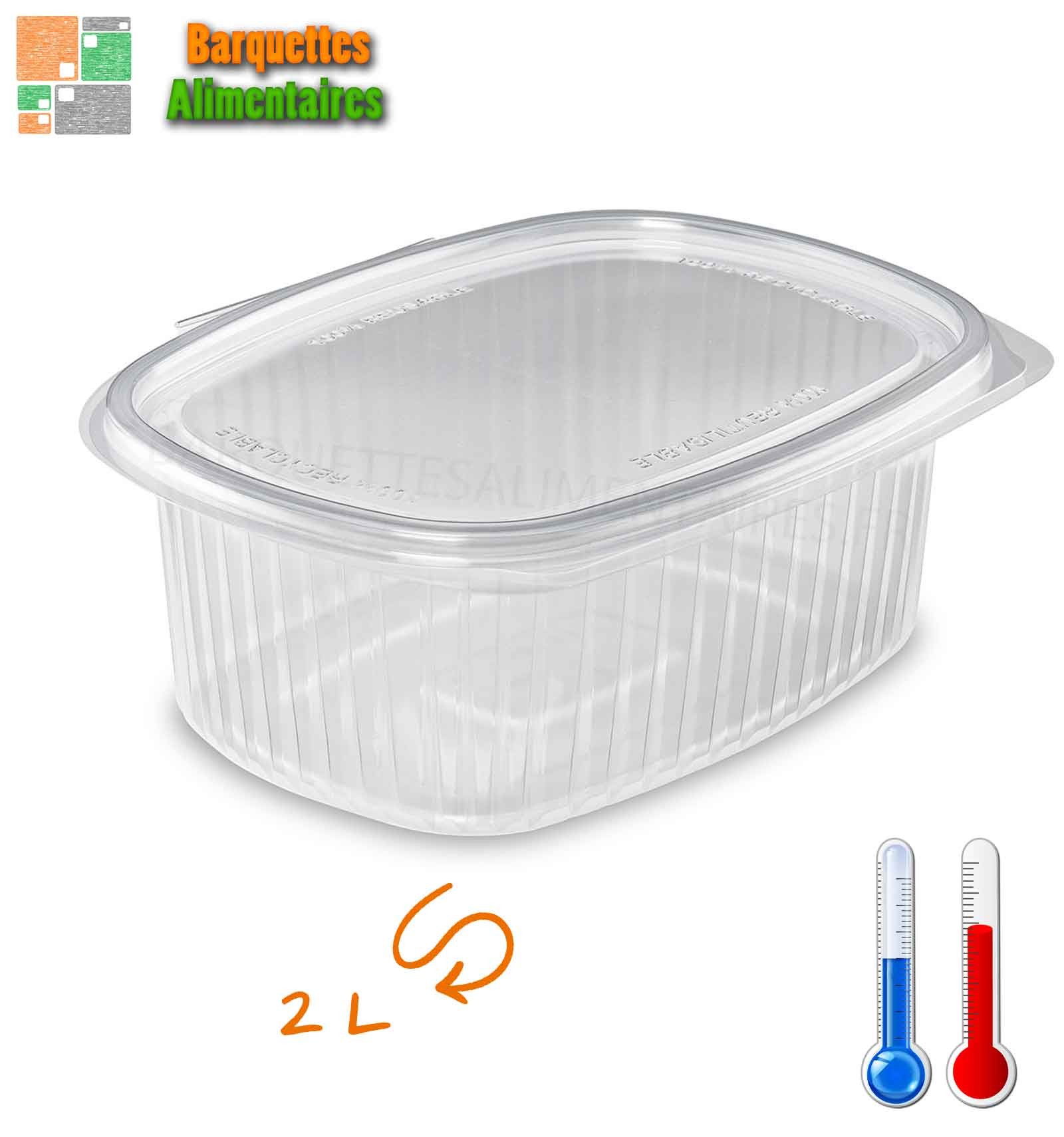 Glotoch Lot De 24 Plastique Durable Micro-ondable Réutilisable Clair