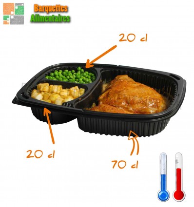 COOKIPACK 1250grs- 3 COMPARTIMENTS