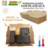 100 Plateaux repas DROME Mini 3 comp. personnalisés