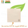 50 Serviettes papier 25 x 25 2 plis KRAFT NATUREL