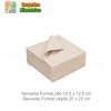 50 Serviettes papier 25 x 25 2 plis KRAFT NATUREL