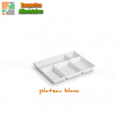 50 Plateaux Repas Jetables 5 Compartiment en Plastique / csj