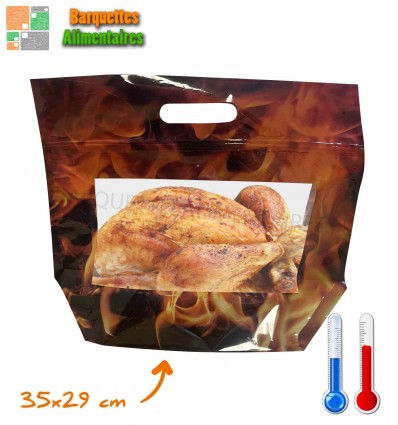 Sacs poulet Zip avec poignée 35X29 + 20CM