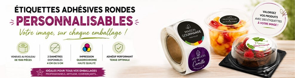 Etiquettes adhésives personnalisées