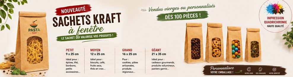 Sachets fenêtre personnalisés