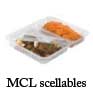 Barquettes alimentaires scellable plastique micro ondable MCL 1 ou 2 compartiments