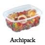 Barquettes alimentaires micro ondable a couvercle sépare plastique archipack