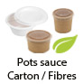 pots sauce en carton et fibres