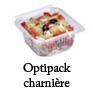 Barquette alimentaire plastique pour salade avec couvercle OPTIPACK