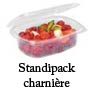 Barquette alimentaire economique a couvercle attaché plastique pas cher