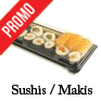 Barquettes plastique pour sushis makis a emporter traiteur vente a emporter 