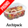 Barquettes alimentaires micro ondable a couvercle sépare plastique archipack