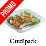 barquette jetable plastique pas cher noir ou transparent cristal crudipack avec couvercle alphaform