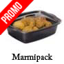 Barquette noir plastique avec couvercle micro ondable marmipack