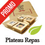 Plateaux repas écologique avec couvercle pour repas a emporter ou livraison de traiteur